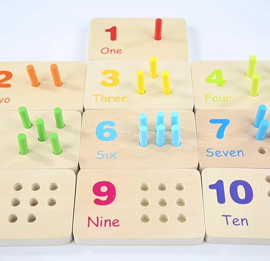 Wooden Number Peg Board