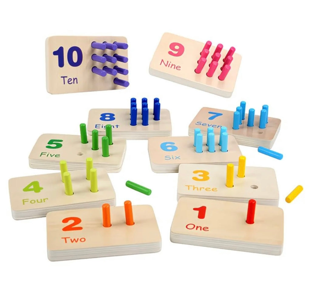 Wooden Number Peg Board